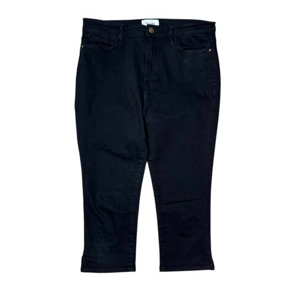 FRAME Le High Pedal Pusher Skinny Jeans in Film Noir size 31 - Picture 4 of 12